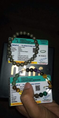 JUFU Original Money Magnet Rich Combo Pyrite Bracelet & Dhan Yog bracelet with Original Certificate photo review