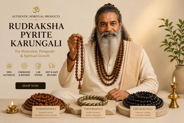 Authentic Rudraksha, Pyrite & Karungali Products