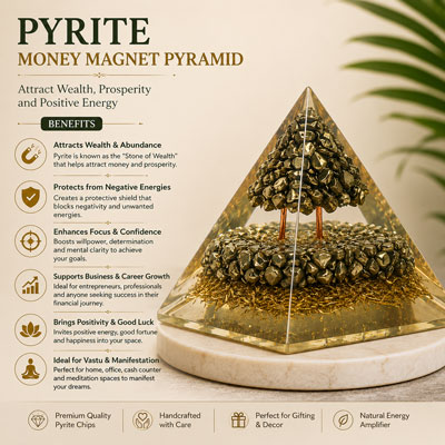 Pyrite Money Magnet Pyramid benefits