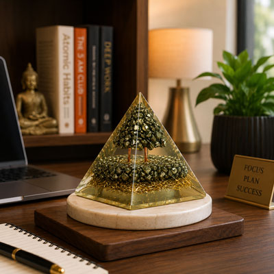 Pyrite Money Magnet Pyramid - Image 3