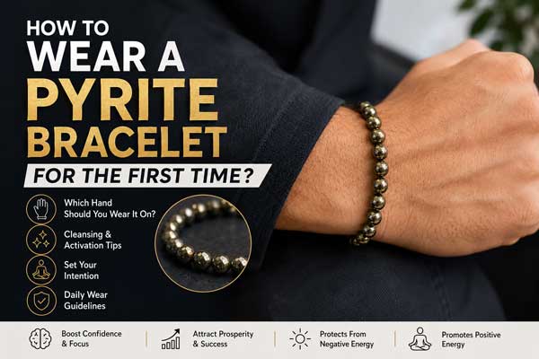 How to wear a pyrite bracelet for the first time?