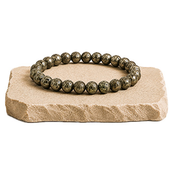raw pyrite bracelet