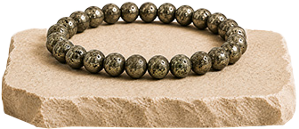 raw pyrite bracelet